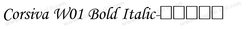 Corsiva W01 Bold Italic字体转换